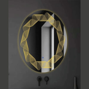 Golden Ovel Led Mirror