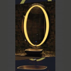 Golden Ovel Led Premium Mirror