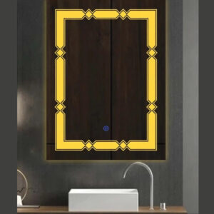 Golden Led Bathroom Mirror