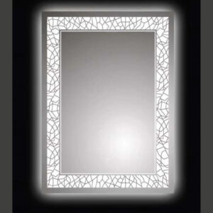 Silver Led Square Mirror