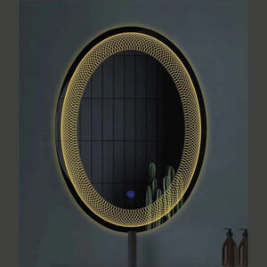 Luxury Golden Ovel Premium Mirror