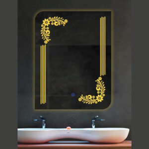Golden Decorative Led Mirror