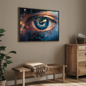 Scientific Eye Canvas painting with frame Big Size Wall Art for living room,Bedroom,Drawing room,Hotels