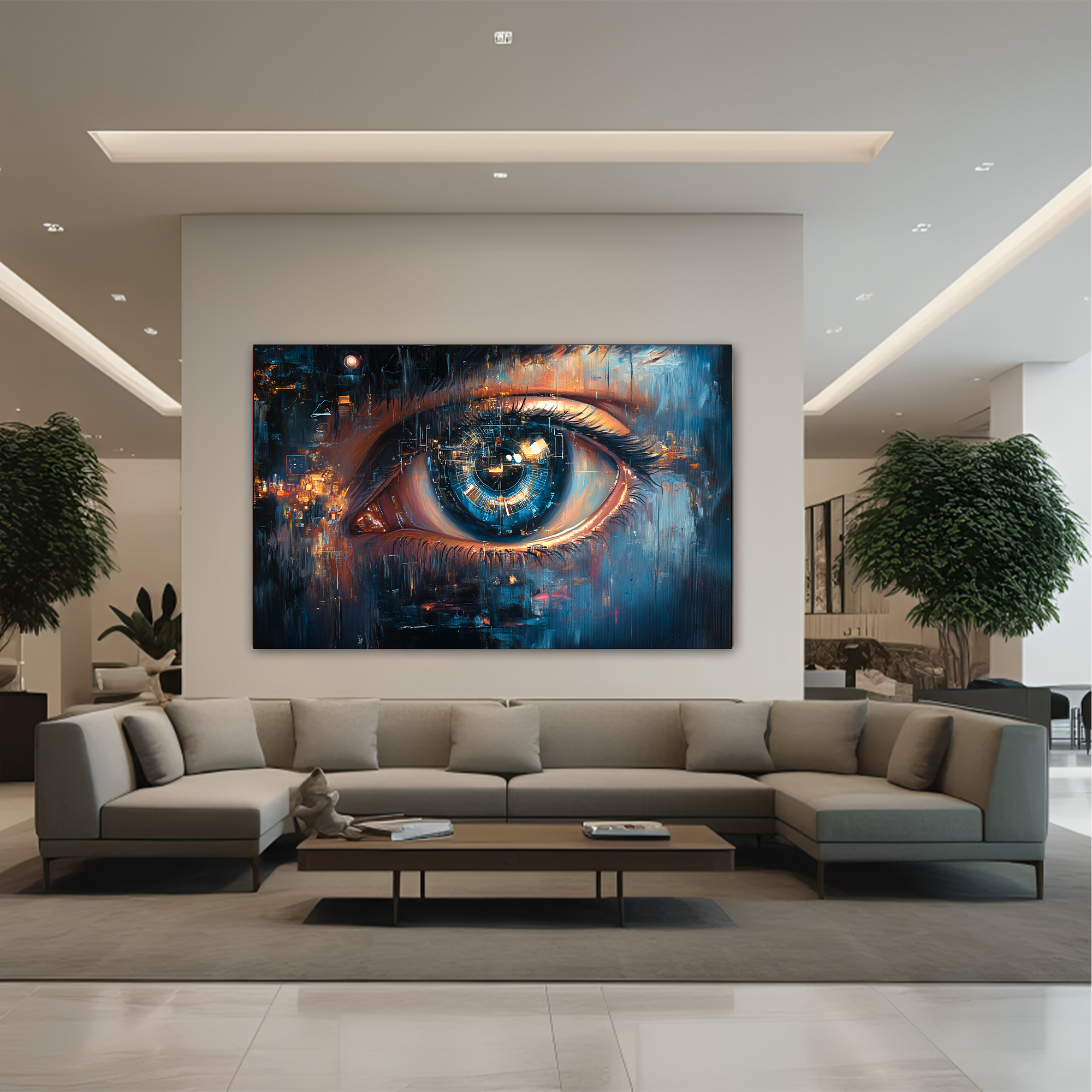 Scientific Eye Canvas painting with frame Big Size Wall Art for living room,Bedroom,Drawing room,Hotels - Image 8