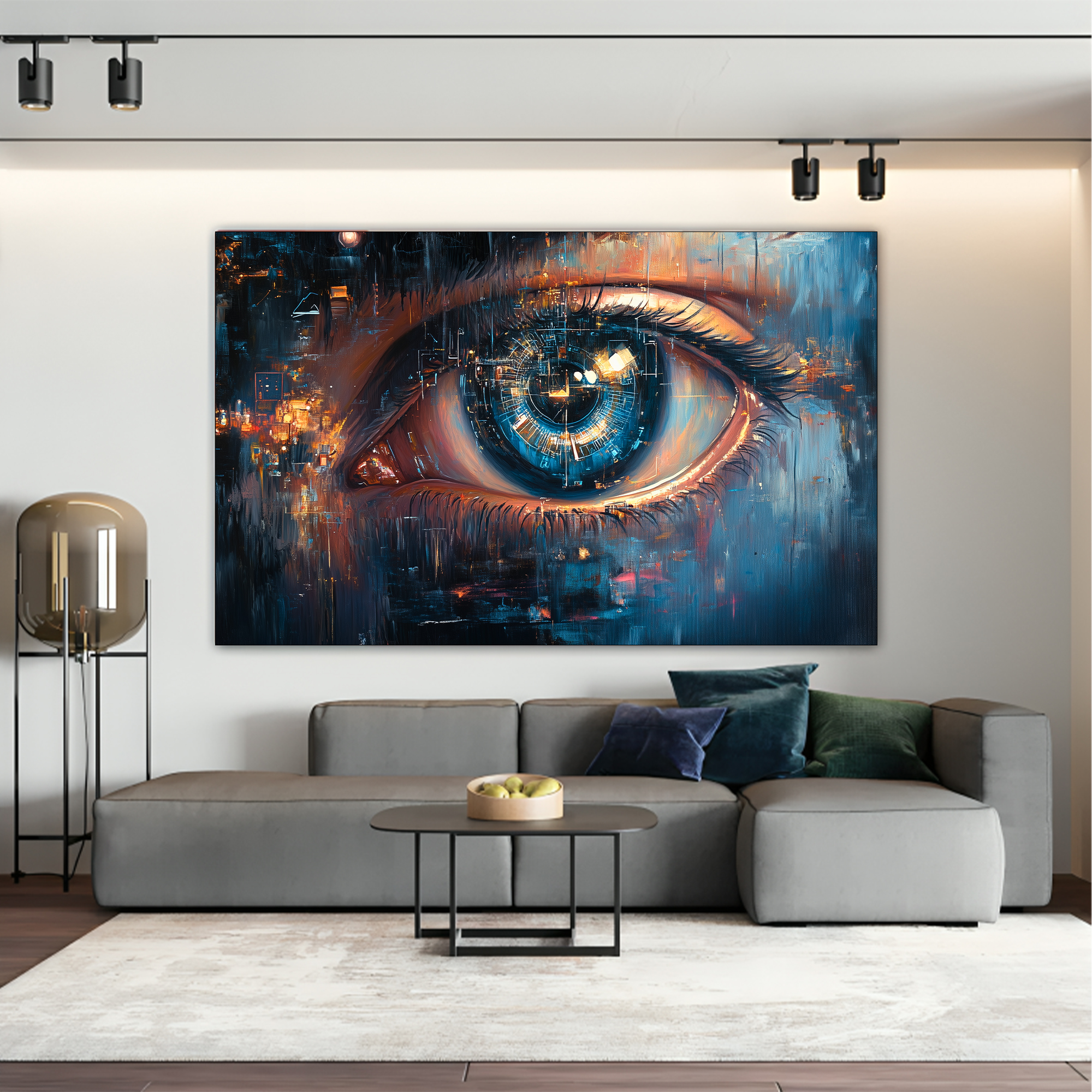 Scientific Eye Canvas painting with frame Big Size Wall Art for living room,Bedroom,Drawing room,Hotels - Image 7
