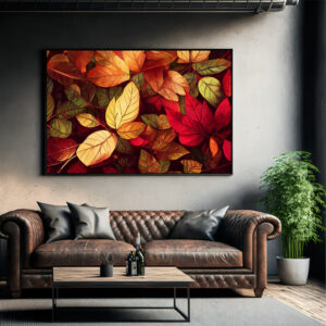 Color Leaf Canvas painting with frame Big Size Wall Art for living room,Bedroom,Drawing room,Hotels
