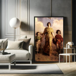 The Endless Century Canvas painting with frame Big Size Wall Art for living room,Bedroom,Drawing room,Hotels