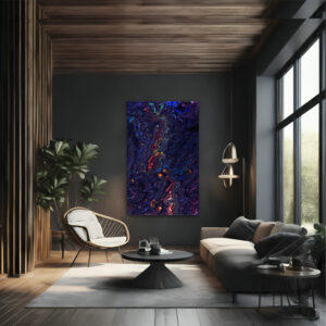 Aesthetic Purple Deep Space Canvas painting with frame Big Size Wall Art for living room,Bedroom,Drawing room,Hotels