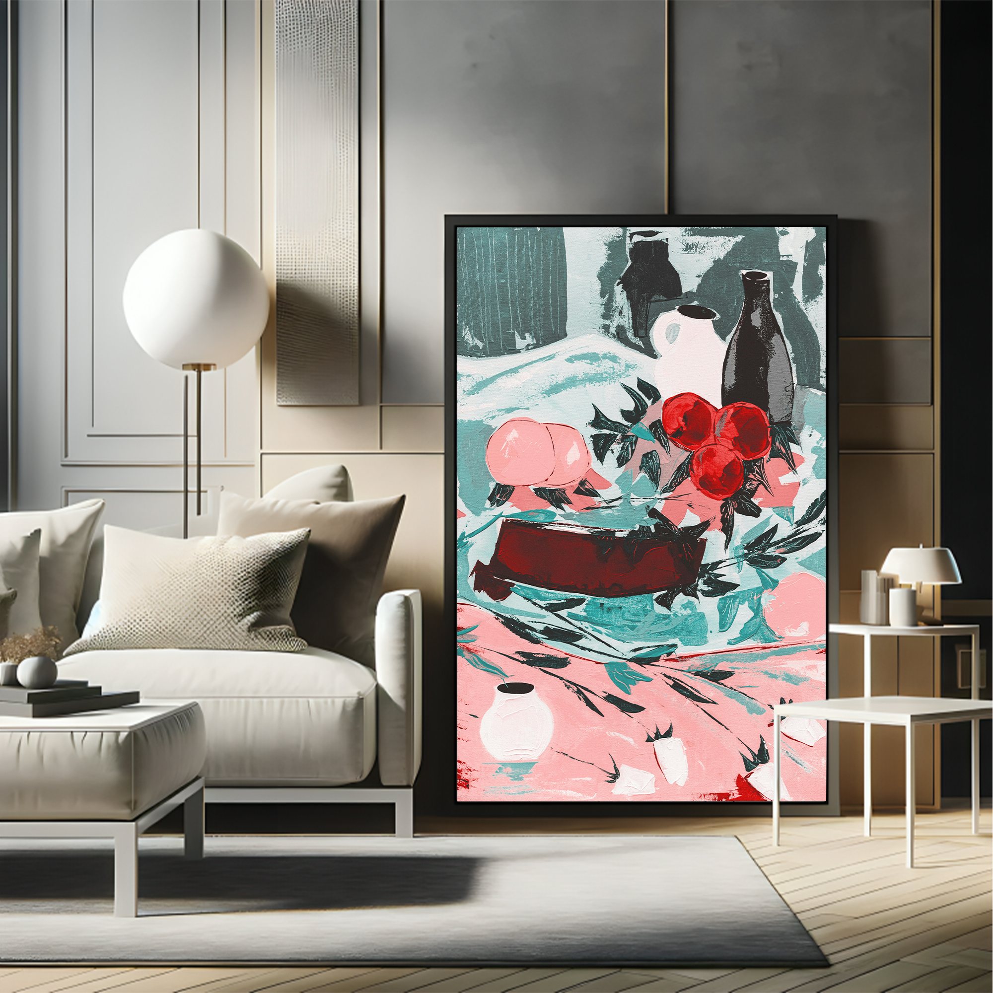 Lumartos, Vintage Canvas painting with frame Big Size Wall Art for living room,Bedroom,Drawing room,Hotels - Image 5