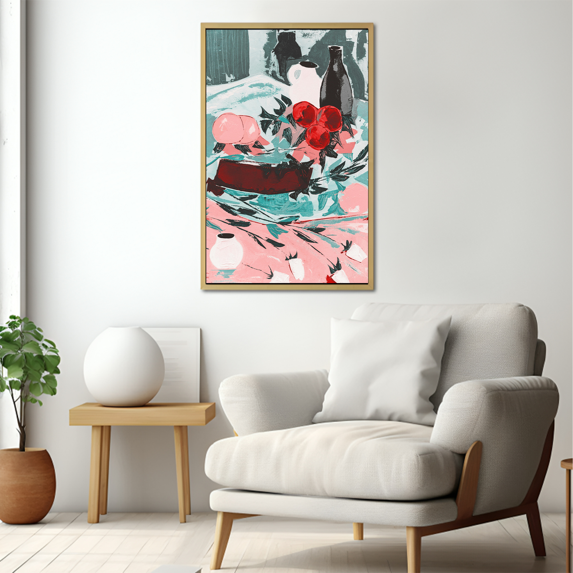 Lumartos, Vintage Canvas painting with frame Big Size Wall Art for living room,Bedroom,Drawing room,Hotels