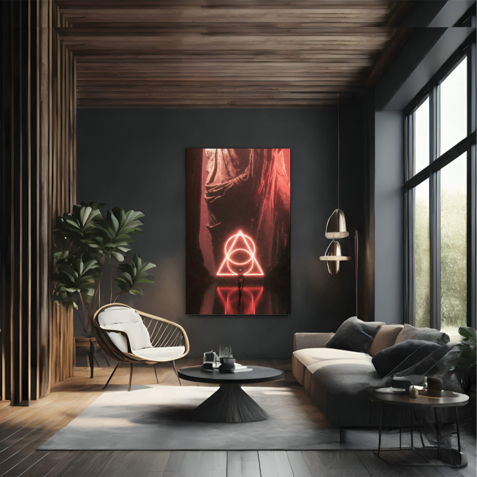Illuminati Calm Canvas painting with frame Big Size Wall Art for living room,Bedroom,Drawing room,Hotels
