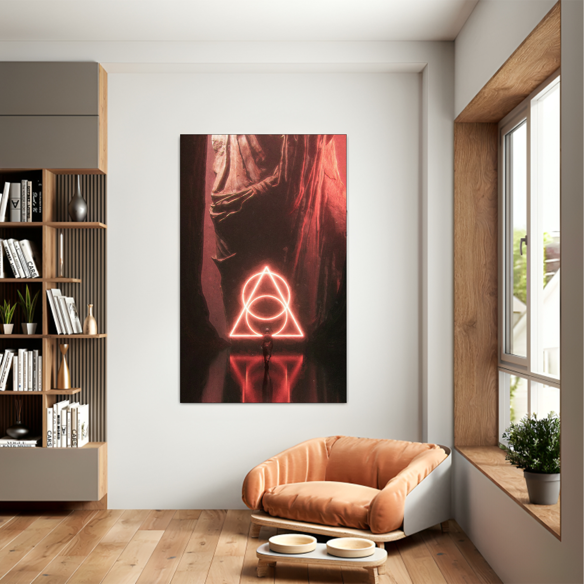 Illuminati Calm Canvas painting with frame Big Size Wall Art for living room,Bedroom,Drawing room,Hotels - Image 4
