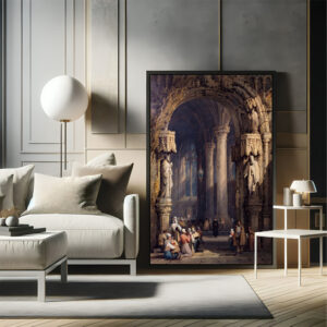 the Church of San Miguel Canvas painting with frame Big Size Wall Art for living room,Bedroom,Drawing room,Hotels
