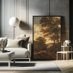 A corner of the house Canvas painting with frame Big Size Wall Art for living room,Bedroom,Drawing room,Hotels