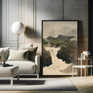 River Rapids Canvas painting with frame Big Size Wall Art for living room,Bedroom,Drawing room,Hotels