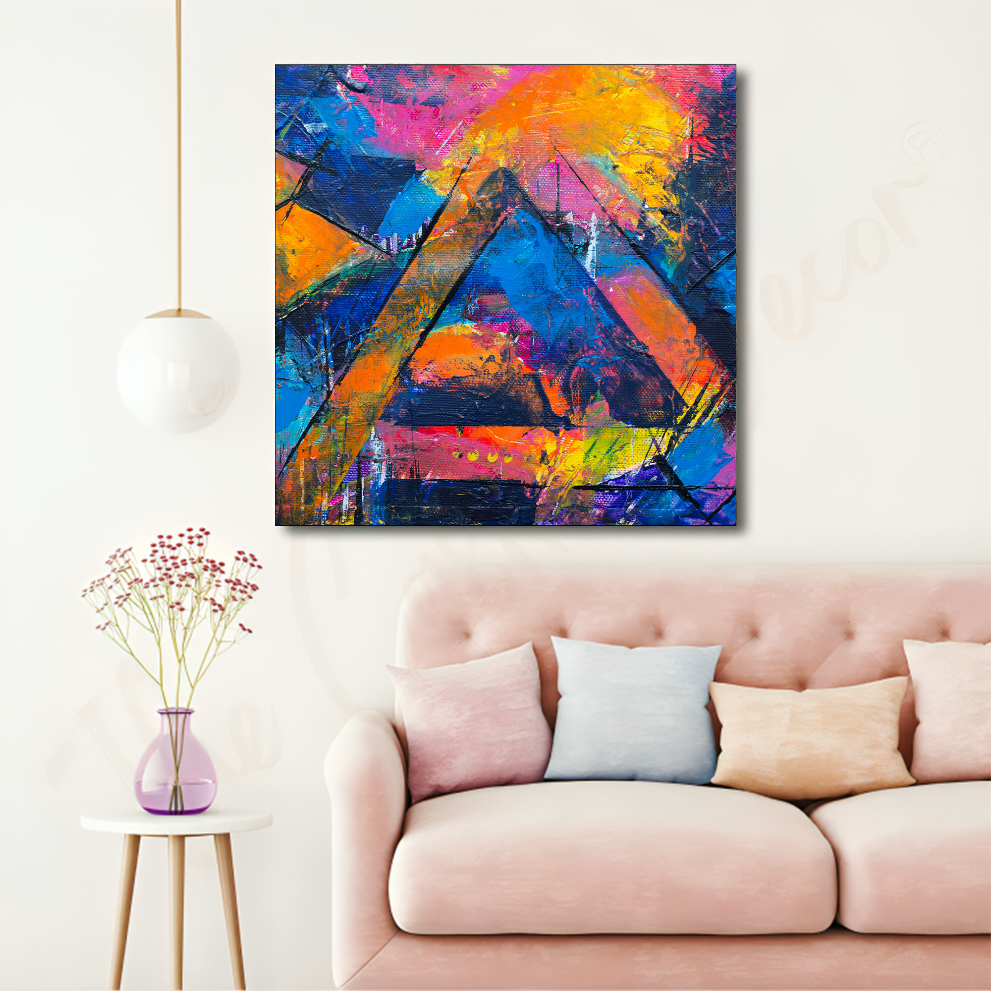 Abstract art with frame Big Size Wall Art for living room,Bedroom,Drawing room,Hotels - Image 4