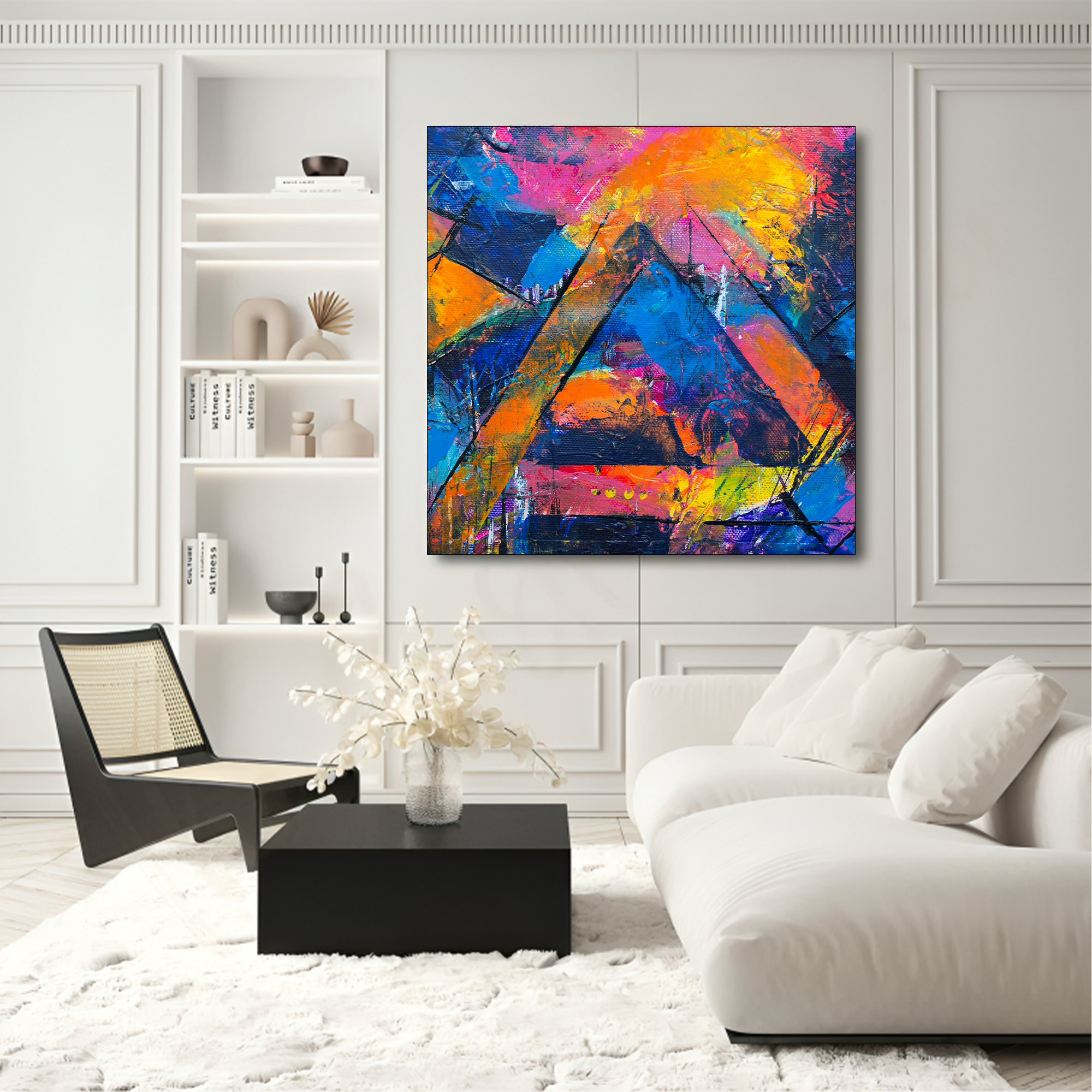 Abstract art with frame Big Size Wall Art for living room,Bedroom,Drawing room,Hotels - Image 3