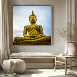 Buddha meditation painting with frame Big Size Wall Art for living room, Bedroom, Drawing, room,Hotels