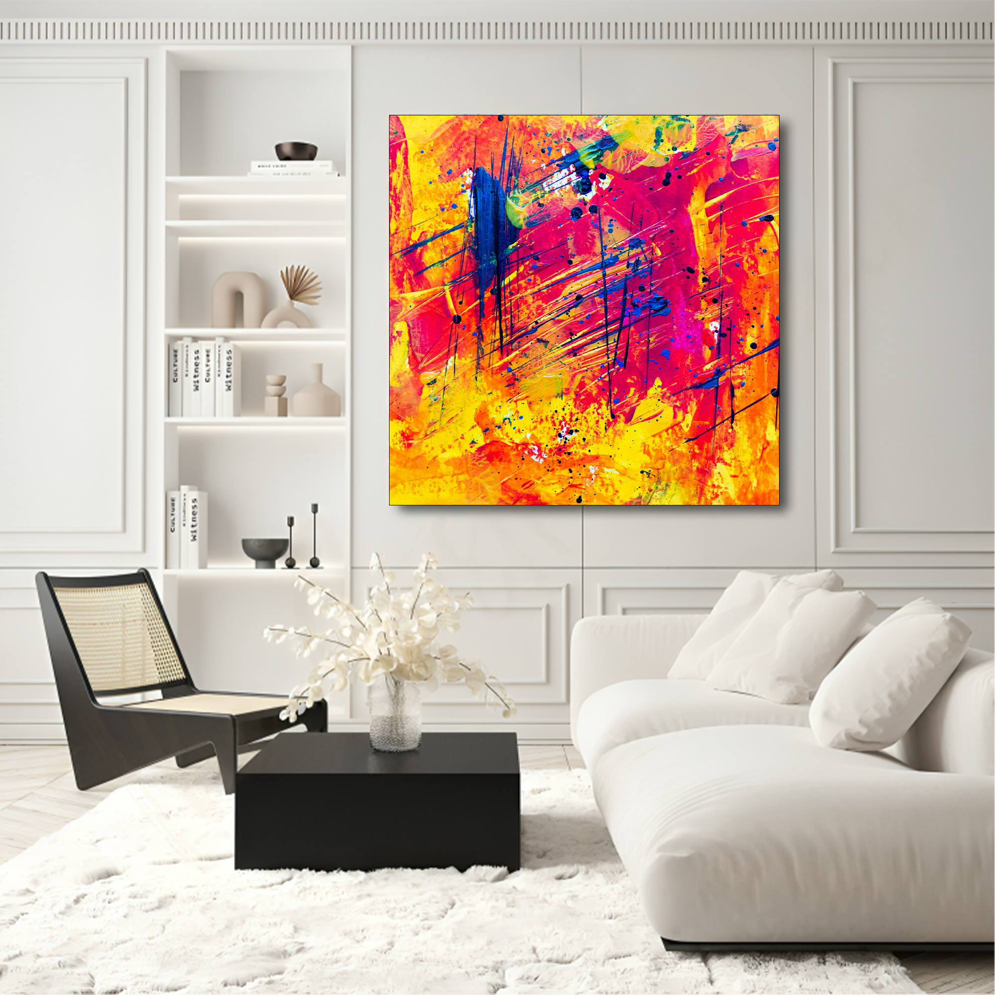 Texture Art snow with frame Big Size Wall Art for living room,Bedroom,Drawing room,Hotels