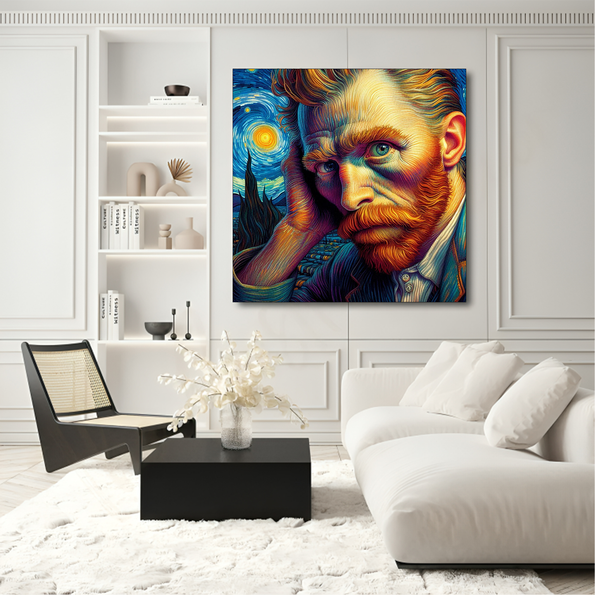 Man with frame Big Size Wall Art for living room,Bedroom,Drawing room,Hotels - Image 3