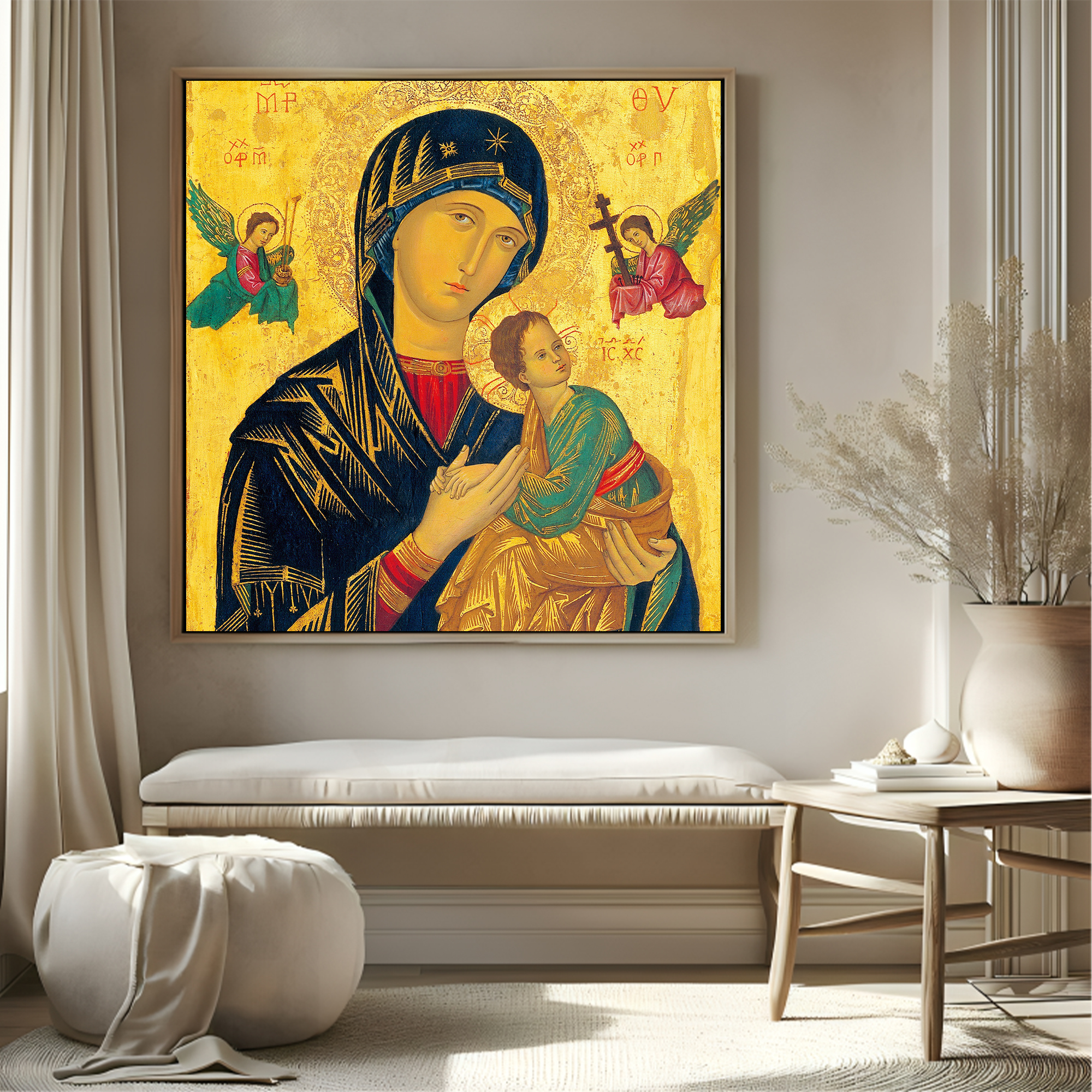 Abstract Canvas painting with frame Big Size Wall Art for living room,Bedroom,Drawing room,Hotels - Image 2