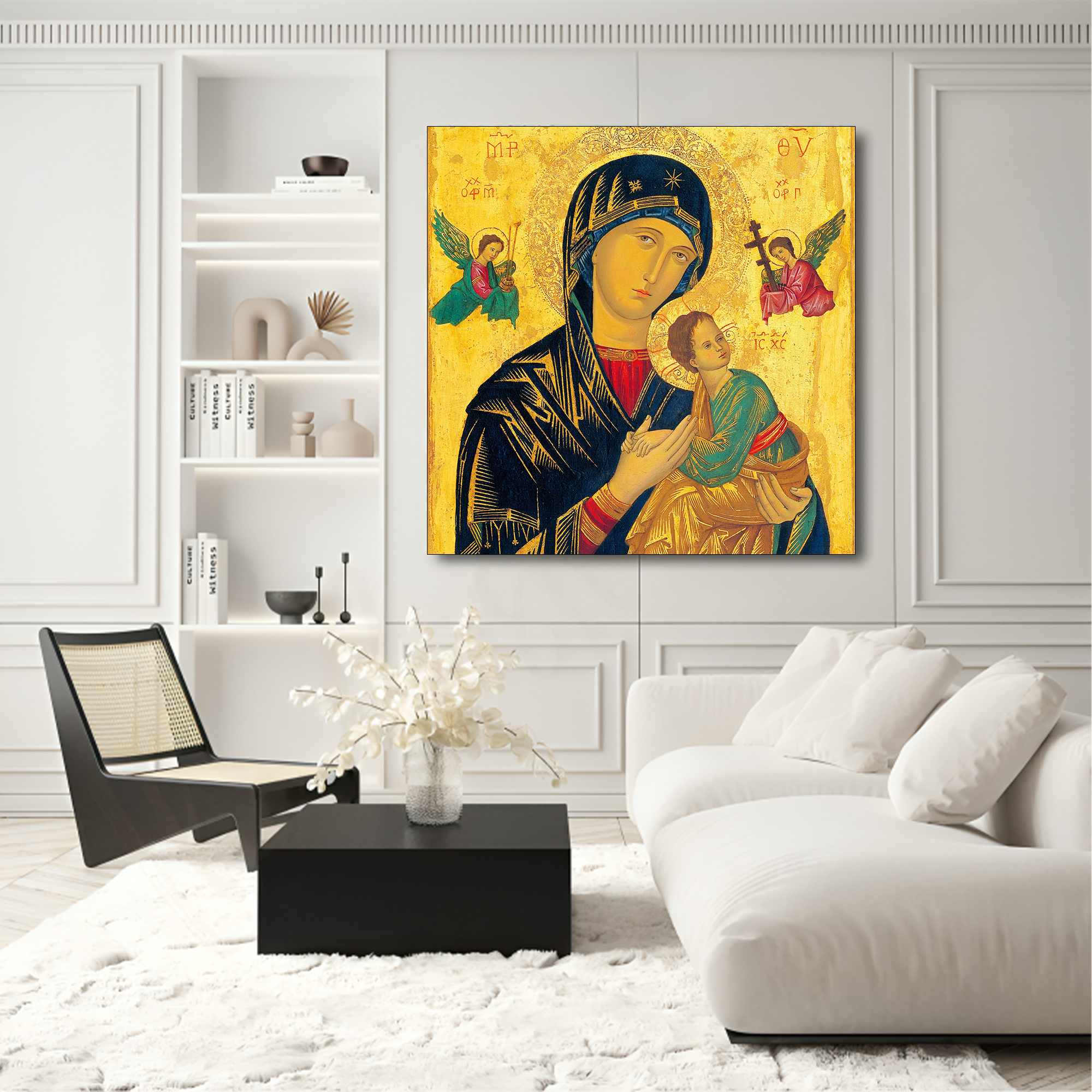 Abstract Canvas painting with frame Big Size Wall Art for living room,Bedroom,Drawing room,Hotels - Image 3